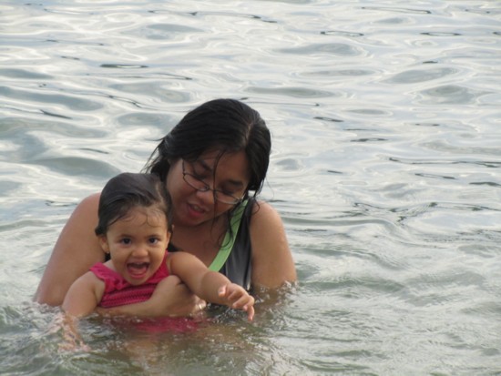 Swimming with Mama