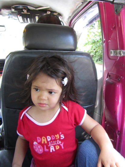 No car seat for Yaya! First time ever! But it was a VERY short ride to the Pangkor jetty