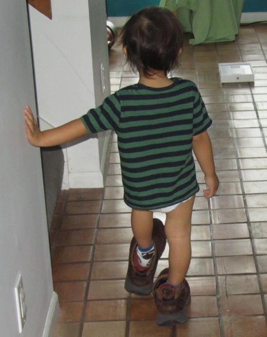 Walking around in Mama's shoes
