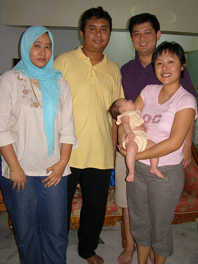 Teik Sing, Michelle and Ashley, with us sans Irfan