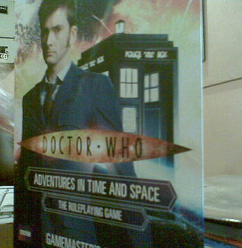 The outdated Tenth Doctor up in front