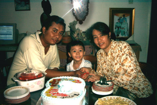 Irfan, his dad and mom