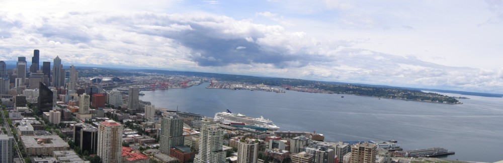 The bay from the Space Needle
