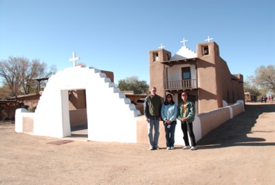 Vin, Abah and me by Saint Jerome Church in the pueblo