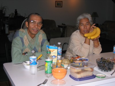 Abah and Mak, and some fresh bananas