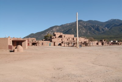 Taos Pueblo, with the mountain in the background