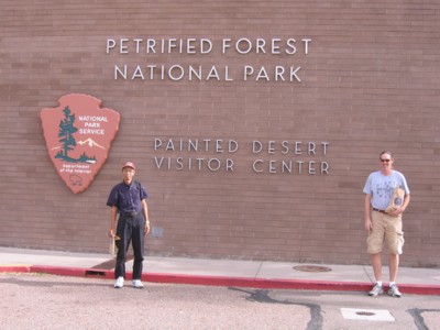 Abah and Vin at the Painted Desert visitor center