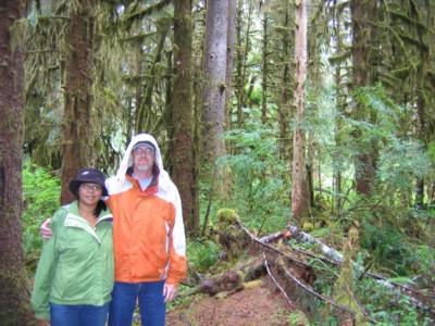 Vin and me in our raingear