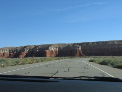 Road leading away from Monument Valley